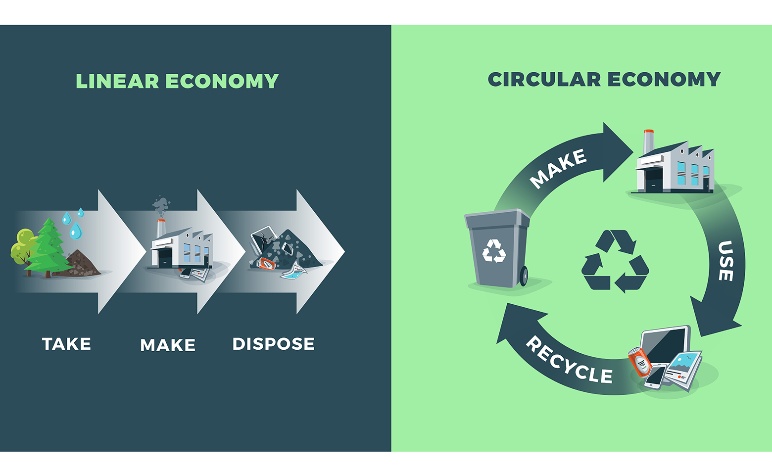 Linear vs circular economy