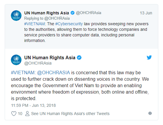 Tweets from UN Human Rights Asia