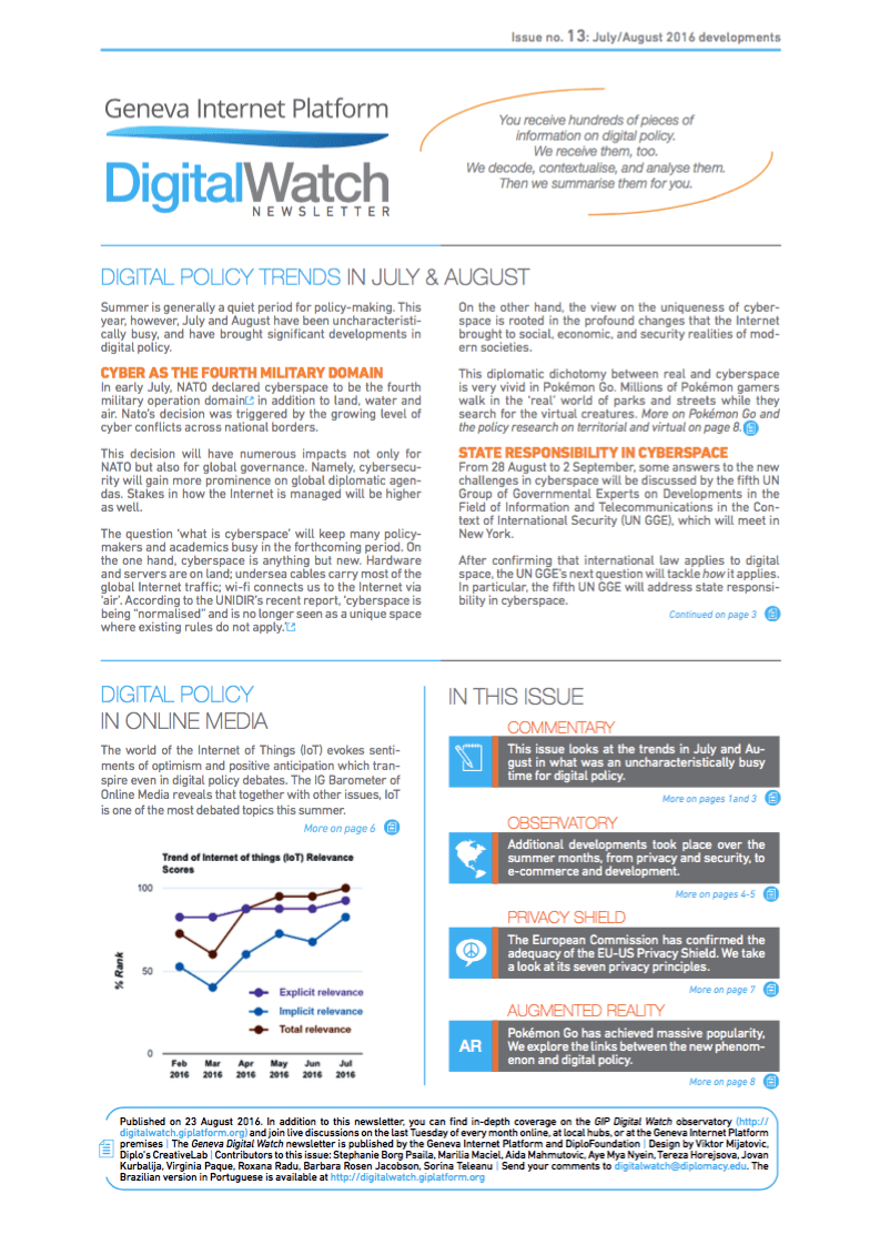 DiploNews – Issue 307 – 1 September 2016