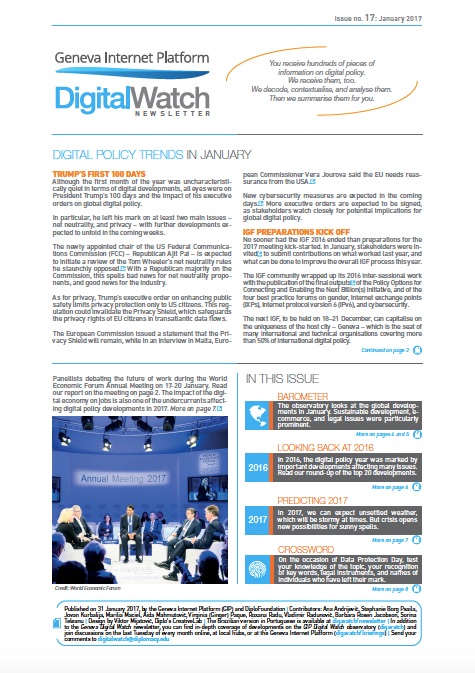 Issue 17 - Geneva Digital Watch newsletter 