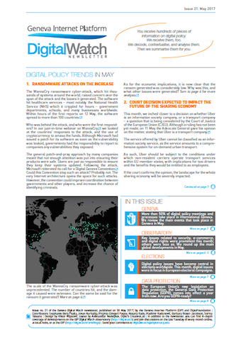 Issue 21 - Geneva Digital Watch newsletter