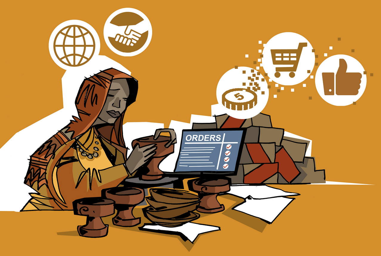 Diplo illustration e commerce SMEs Africa goods
