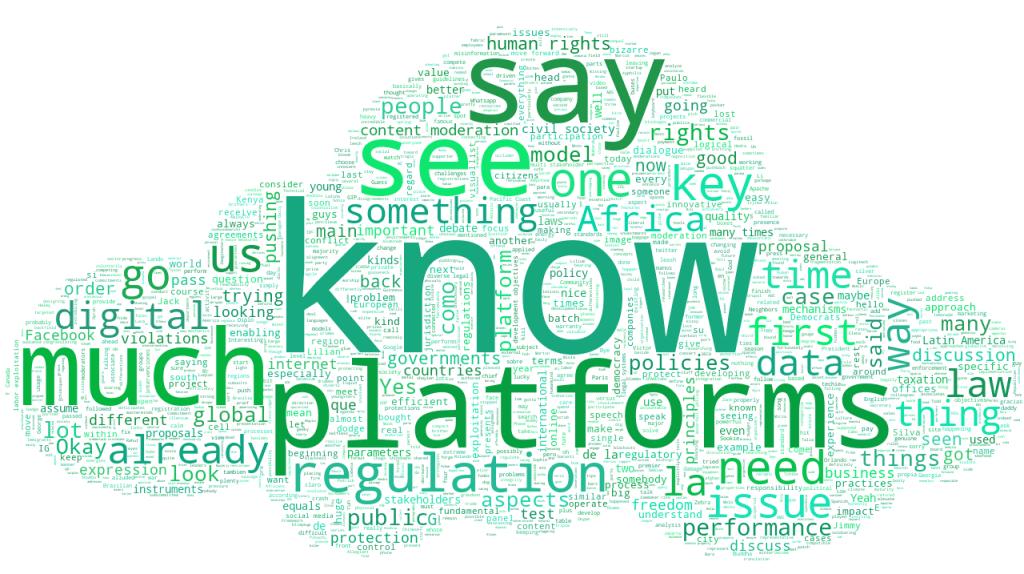 WS502 WORDCLOUD Platform regulation perspectives from the Global South IGF2022