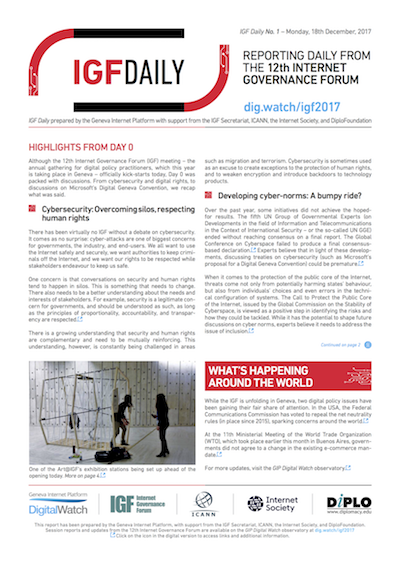 12th Internet Governance Forum 8 IGFDaily1 1
