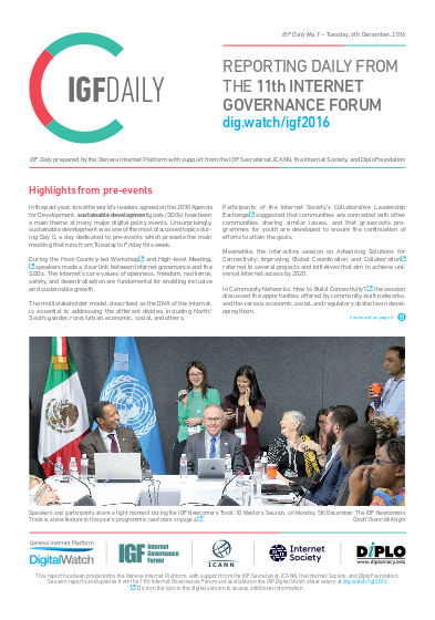 11th Internet Governance Forum 9 daily1