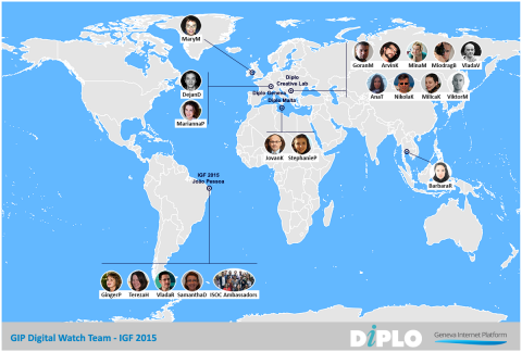 Internet Governance Forum (IGF) 2015 - Brazil 367 diplo team map
