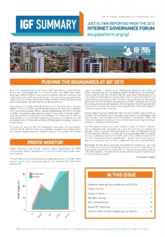 Internet Governance Forum (IGF) 2015 - Brazil 317 cover IGF summary report